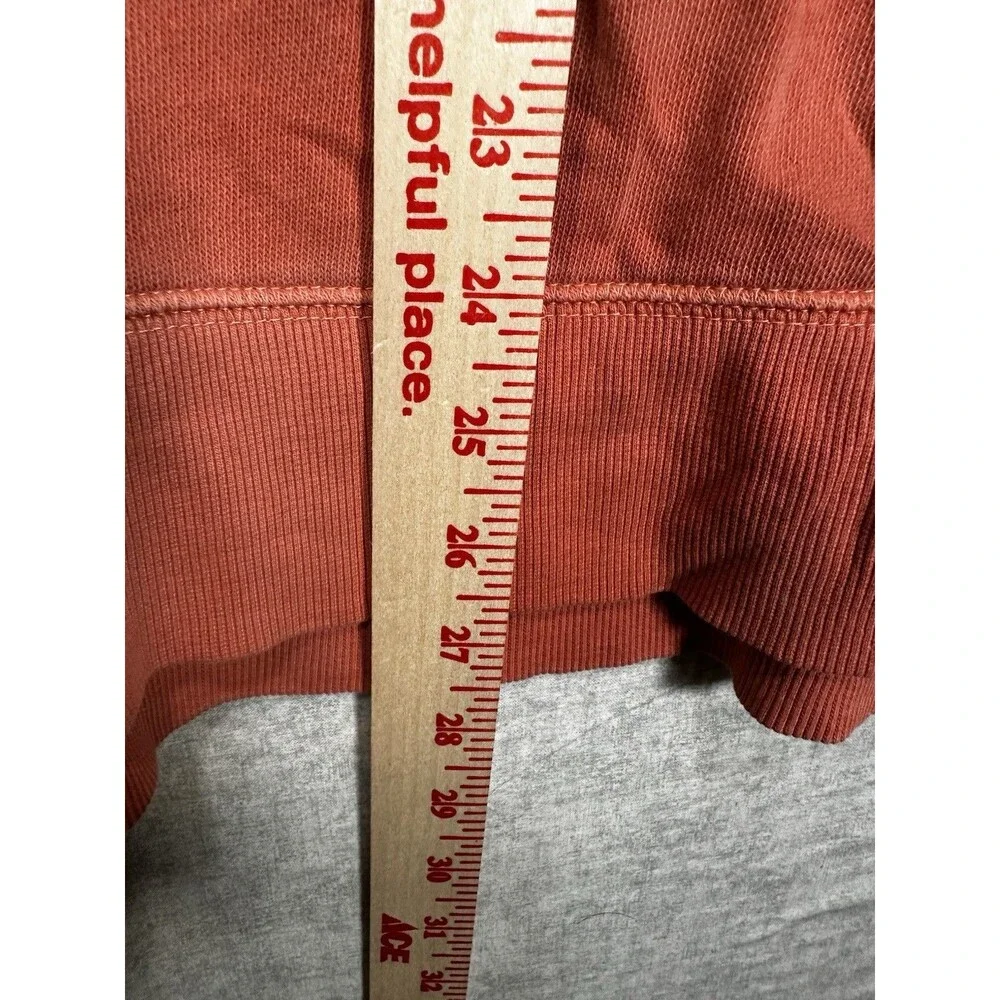 Old Navy French Terry Positive Vibes Loungewear Sweatshirt Orange Salmon Size XS - Picture 6 of 6